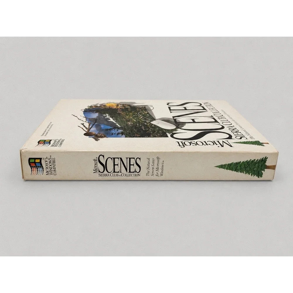 Microsoft Scenes Sierra Club Collection Windows 3.5 Floppy Discs-Box-Manual